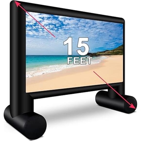 Inflatable Projector Screen 15ft Inflatable Movie Screen Outdoor with Air Blower - Picture 7 of 7